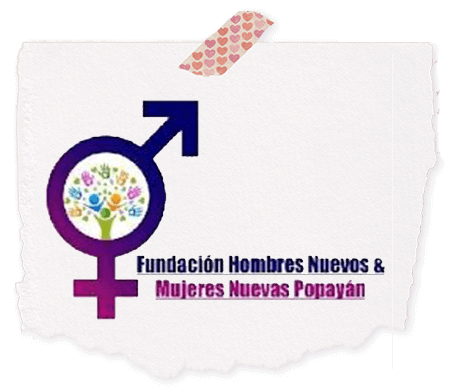 Composición gráfica: Logo de la Fundación Hombres Nuevos y Mujeres Nuevas.