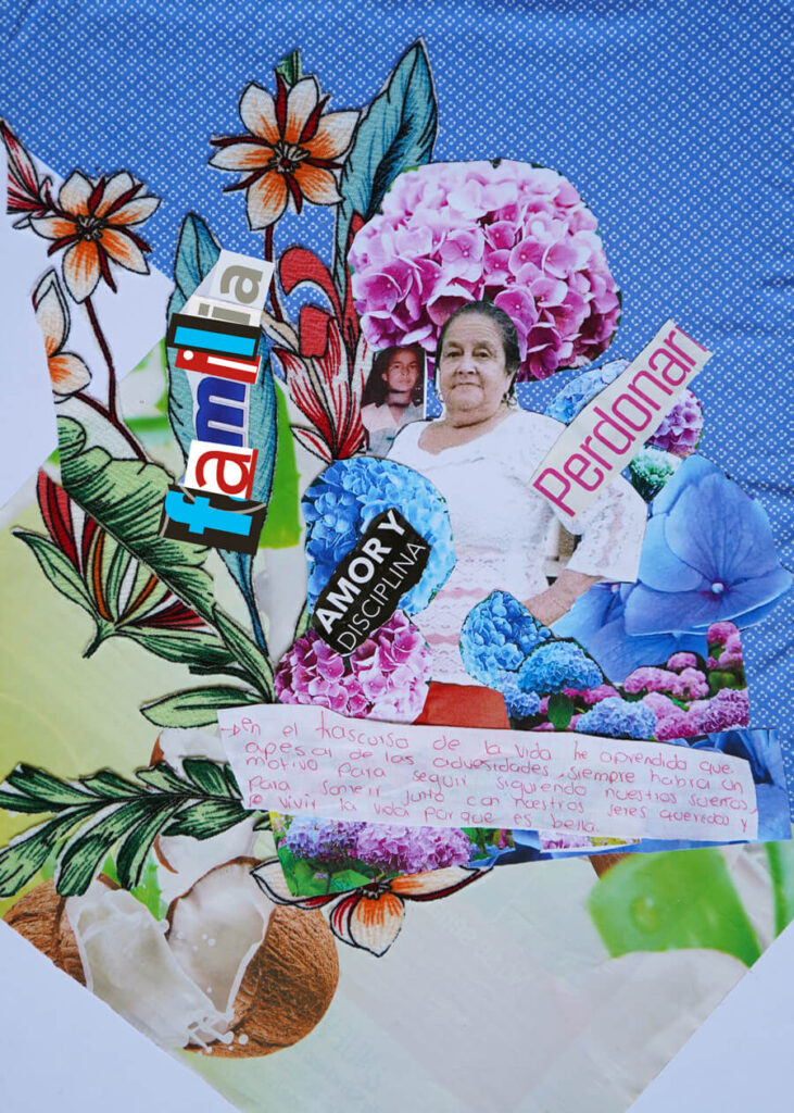 Imagen Crónica Hortensia: Collage auto representativo realizado por Hortensia
