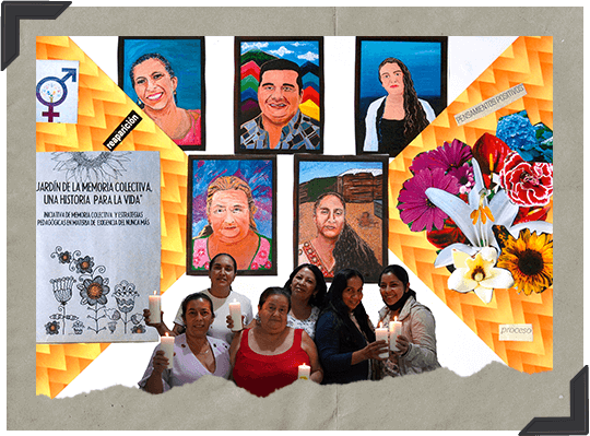 Collage construido por los integrantes de la Fundación en el que se ilustra a la Fundación Hombres nuevos y Mujeres Nuevas